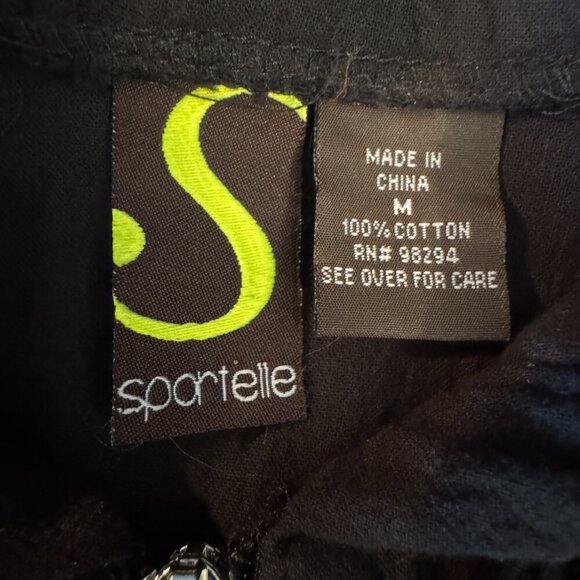 Women's Sportelle Black Lightweight Hooded Zipper Jacket Size Medium - Picture 7 of 9